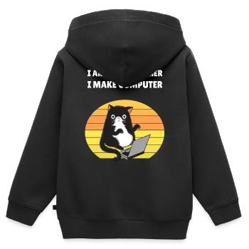 I are Programmer I Make Computer - Kinder Premium Organic Zip Hoodie - Schwarz - Hinten - AI Model Kid Male (0cm)
