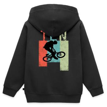 Mountain Bike Downhill 10 Kids Birthday BMX - Kids Premium Organic Zip-up Hoodie - black - Back - AI Model Kid Male (0cm)
