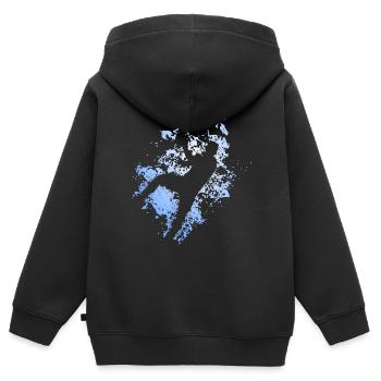 Handball Sprungwurf Handballspieler Kreisläufer - Kinder Premium Organic Zip Hoodie - Schwarz - Hinten - AI Model Kid Male (0cm)
