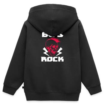 80er Jahre Rock - Kinder Premium Organic Zip Hoodie - Schwarz - Hinten - AI Model Kid Male (0cm)