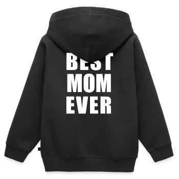 Beste Mutter Aller Zeiten - Kinder Premium Organic Zip Hoodie - Schwarz - Hinten - AI Model Kid Male (0cm)