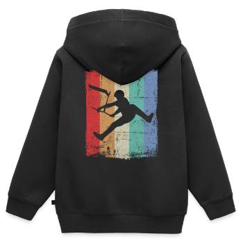 Cascadeur scooter scooter trottinette - Sweat Premium à capuche zippé enfant bio - noir - Dos - AI Model Kid Male (0cm)