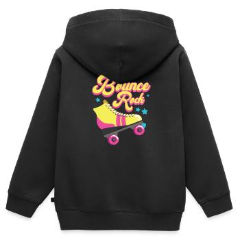 80er Jahre Rollschuhe - Kinder Premium Organic Zip Hoodie - Schwarz - Hinten - AI Model Kid Male (0cm)