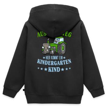 Kindergarten Kita Kindergartenkind Geschenkidee - Kinder Premium Organic Zip Hoodie - Schwarz - Hinten - AI Model Kid Male (0cm)