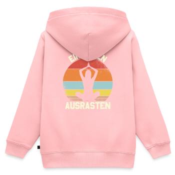 Einatmen Ausrasten Yoga Meditation Humor Sarkasmus - Kinder Premium Organic Zip Hoodie - Rosa - Hinten - AI Model Kid Female (0cm)