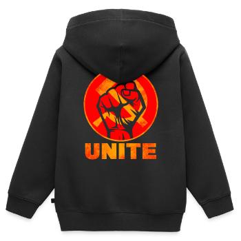 Kummunisme & Union soviétique - Sweat Premium à capuche zippé enfant bio - noir - Dos - AI Model Kid Male (0cm)