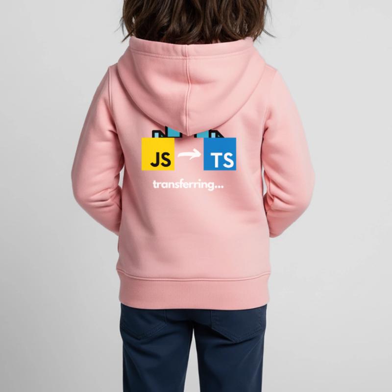 Übertragung von Javascript auf Typescript Kinder Premium Organic Zip Hoodie