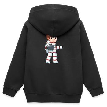 I am astronaut rocket gift space - Kids Premium Organic Zip-up Hoodie - black - Back - AI Model Kid Male (0cm)