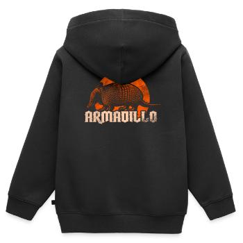 Tatou - Sweat Premium à capuche zippé enfant bio - noir - Dos - AI Model Kid Male (0cm)