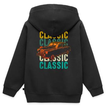 Classic cars - Kids Premium Organic Zip-up Hoodie - black - Back - AI Model Kid Male (0cm)