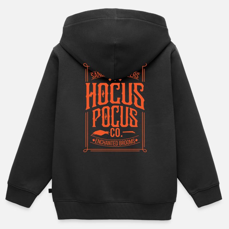 Sanderson Sisters Hocus Pocus Co Enchanted Brooms - Sweat Premium à capuche zippé enfant bio - noir