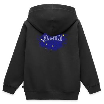 Alaska - Sweat Premium à capuche zippé enfant bio - noir - Dos - AI Model Kid Male (0cm)