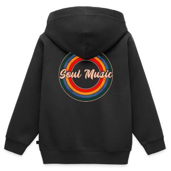 Soul Music - Kids Premium Organic Zip-up Hoodie - black - Back - AI Model Kid Male (0cm)