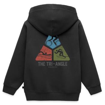 Swim Bike Run Athleten Design Für Triathlet - Kinder Premium Organic Zip Hoodie - Schwarz - Hinten - AI Model Kid Male (0cm)