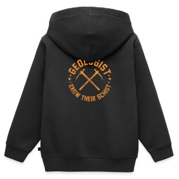 Geologie - Kinder Premium Organic Zip Hoodie - Schwarz - Hinten - AI Model Kid Male (0cm)