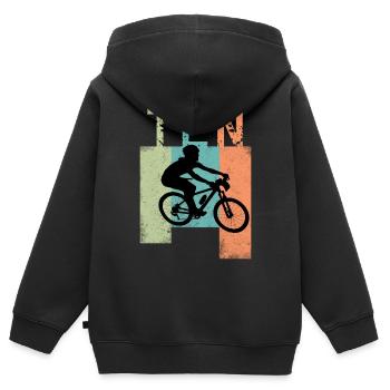 Children 10 Birthday BMX 10Years Children's Birthday - Kids Premium Organic Zip-up Hoodie - black - Back - AI Model Kid Male (0cm)