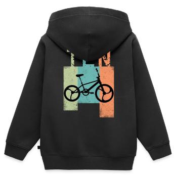 Children 10 Birthday BMX 10Years Children's Birthday - Kids Premium Organic Zip-up Hoodie - black - Back - AI Model Kid Male (0cm)