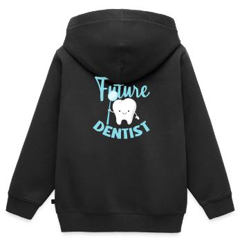 Dentist Dentist Dentist Teeth Gift - Kids Premium Organic Zip-up Hoodie - black - Back - AI Model Kid Male (0cm)