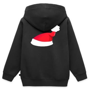 Bonnet de Nicolas - Sweat Premium à capuche zippé enfant bio - noir - Dos - AI Model Kid Male (0cm)