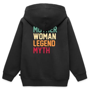 Mama Mutter Mami Muttertag - Kinder Premium Organic Zip Hoodie - Schwarz - Hinten - AI Model Kid Male (0cm)