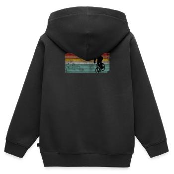 VTT VTT VTT - Sweat Premium à capuche zippé enfant bio - noir - Dos - AI Model Kid Male (0cm)