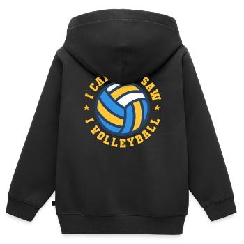 Volley-ball beach volley - Sweat Premium à capuche zippé enfant bio - noir - Dos - AI Model Kid Male (0cm)