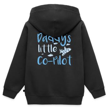 Kinder Co pilot - Kinder Premium Organic Zip Hoodie - Schwarz - Hinten - AI Model Kid Male (0cm)