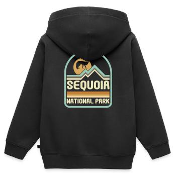 USA Amerika Nationalpark - Kinder Premium Organic Zip Hoodie - Schwarz - Hinten - AI Model Kid Male (0cm)