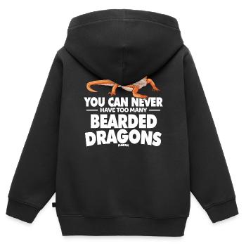 Bartagame - Kinder Premium Organic Zip Hoodie - Schwarz - Hinten - AI Model Kid Male (0cm)