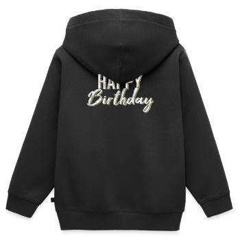 Happy Birthday - Kinder Premium Organic Zip Hoodie - Schwarz - Hinten - AI Model Kid Male (0cm)