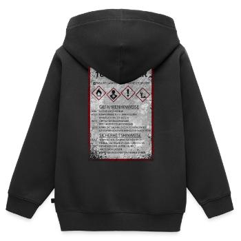 16 Geburtstag 2005 Junge Geschenk Lustige Sprüche - Kinder Premium Organic Zip Hoodie - Schwarz - Hinten - AI Model Kid Male (0cm)