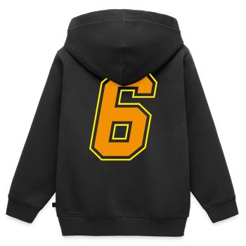 6 - Kids Premium Organic Zip-up Hoodie - black - Back - AI Model Kid Male (0cm)
