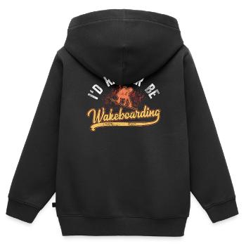 Wakeboard Wakeboarding Wakeboarder Wakeboarden - Kinder Premium Organic Zip Hoodie - Schwarz - Hinten - AI Model Kid Male (0cm)