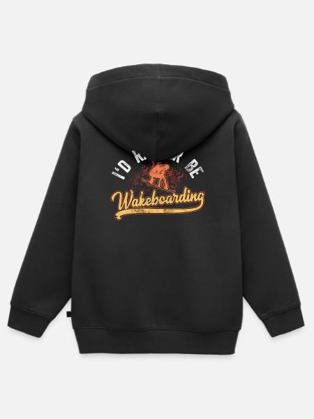 Wakeboard Wakeboarding Wakeboarder Wakeboarden - Kinder Premium Organic Zip Hoodie - Schwarz