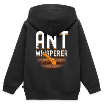 Fourmi Insecte Cadeau Nature Vermine Bug Fourmi - Sweat Premium à capuche zippé enfant bio - noir - Dos - AI Model Kid Male (0cm)