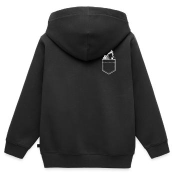 Bulldozer Baustelle Bagger Tasche Geschenk - Kinder Premium Organic Zip Hoodie - Schwarz - Hinten - AI Model Kid Male (0cm)