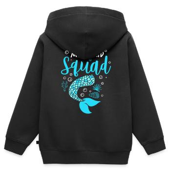 Meerjungfrau - Kinder Premium Organic Zip Hoodie - Schwarz - Hinten - AI Model Kid Male (0cm)