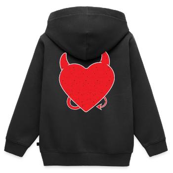 Devil Teufel Dämon Engel Angelwings - Kinder Premium Organic Zip Hoodie - Schwarz - Hinten - AI Model Kid Male (0cm)