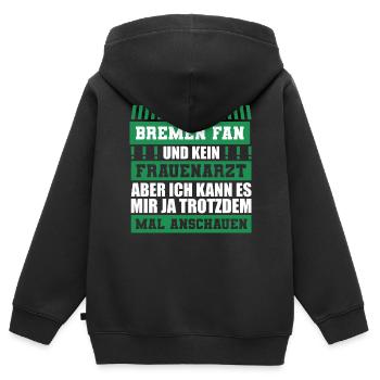 Bremen Fan Norddeutsch Fußball Stadion Shirt - Kinder Premium Organic Zip Hoodie - Schwarz - Hinten - AI Model Kid Male (0cm)
