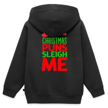 Noël, noël, noël, noël, noël, noël, noël, noël - Sweat Premium à capuche zippé enfant bio - noir - Dos - AI Model Kid Male (0cm)