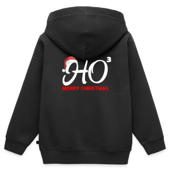 Weihnachten, Weihnachten, Weihnachten, Weihnachten - Kinder Premium Organic Zip Hoodie - Schwarz - Hinten - AI Model Kid Male (0cm)