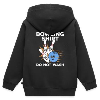 Lucky Bowling Shirt Do not wash - Bowling Bowler - Kids Premium Organic Zip-up Hoodie - black - Back - AI Model Kid Male (0cm)