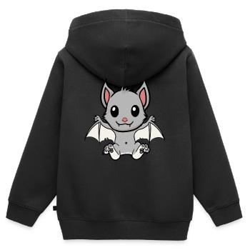 Halloween Blutsauger Fledermaus Horror Kind Baby - Kinder Premium Organic Zip Hoodie - Schwarz - Hinten - AI Model Kid Male (0cm)