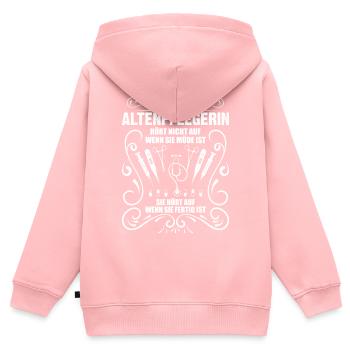 Altenpflegerin Altenheim Altenpflege Geschenk - Kinder Premium Organic Zip Hoodie - Rosa - Hinten - AI Model Kid Female (0cm)