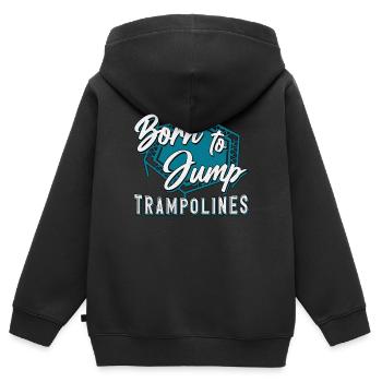 Trampolinspringer Trampolin Trampoline Geschenk - Kinder Premium Organic Zip Hoodie - Schwarz - Hinten - AI Model Kid Male (0cm)