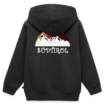 Südtirol Südtiroler Südtirolerin Tirol - Kinder Premium Organic Zip Hoodie - Schwarz - Hinten - AI Model Kid Male (0cm)