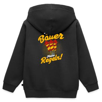 Silvester Feuerwerker Feuerwerk Geschenk - Kinder Premium Organic Zip Hoodie - Schwarz - Hinten - AI Model Kid Male (0cm)