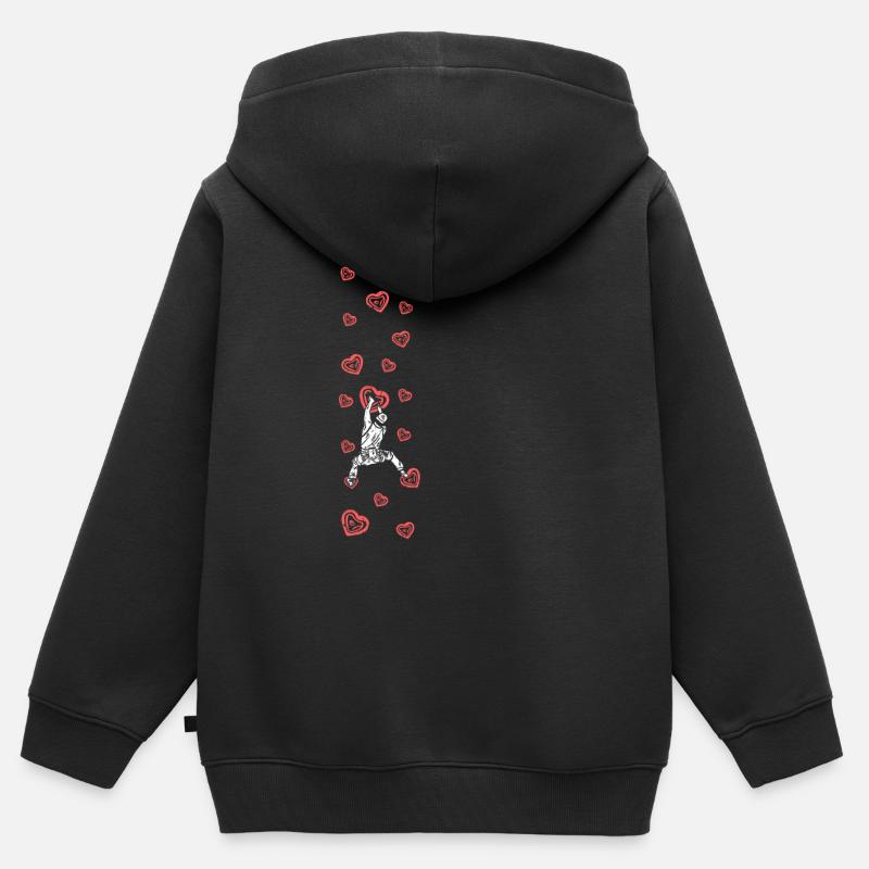 Escalade de bloc Escalade Grips Bloc - Sweat Premium à capuche zippé enfant bio - noir