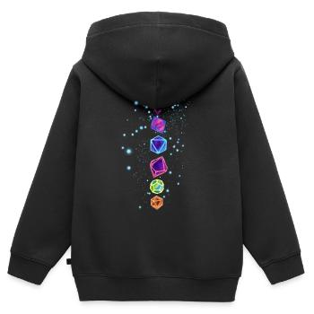 RpG Role Play Pen & Paper - Kids Premium Organic Zip-up Hoodie - black - Back - AI Model Kid Male (0cm)