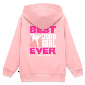 Japanisch Judo Schüler Judo Geschenk - Kinder Premium Organic Zip Hoodie - Rosa - Hinten - AI Model Kid Female (0cm)